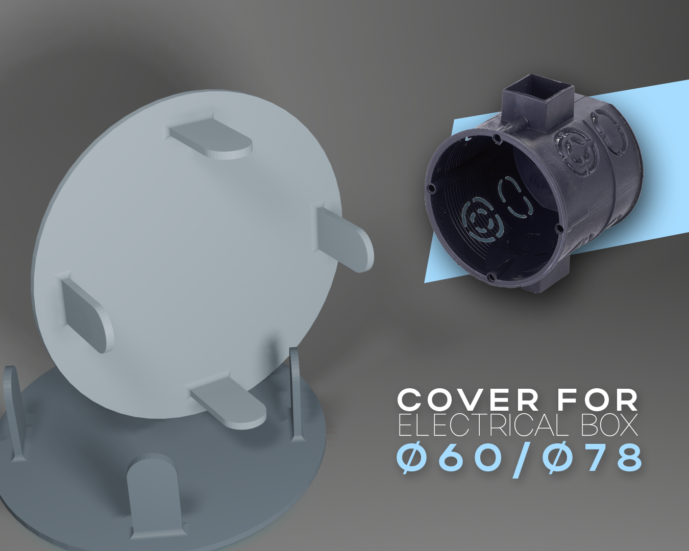 Ø60/Ø78 Electrical Box Cover