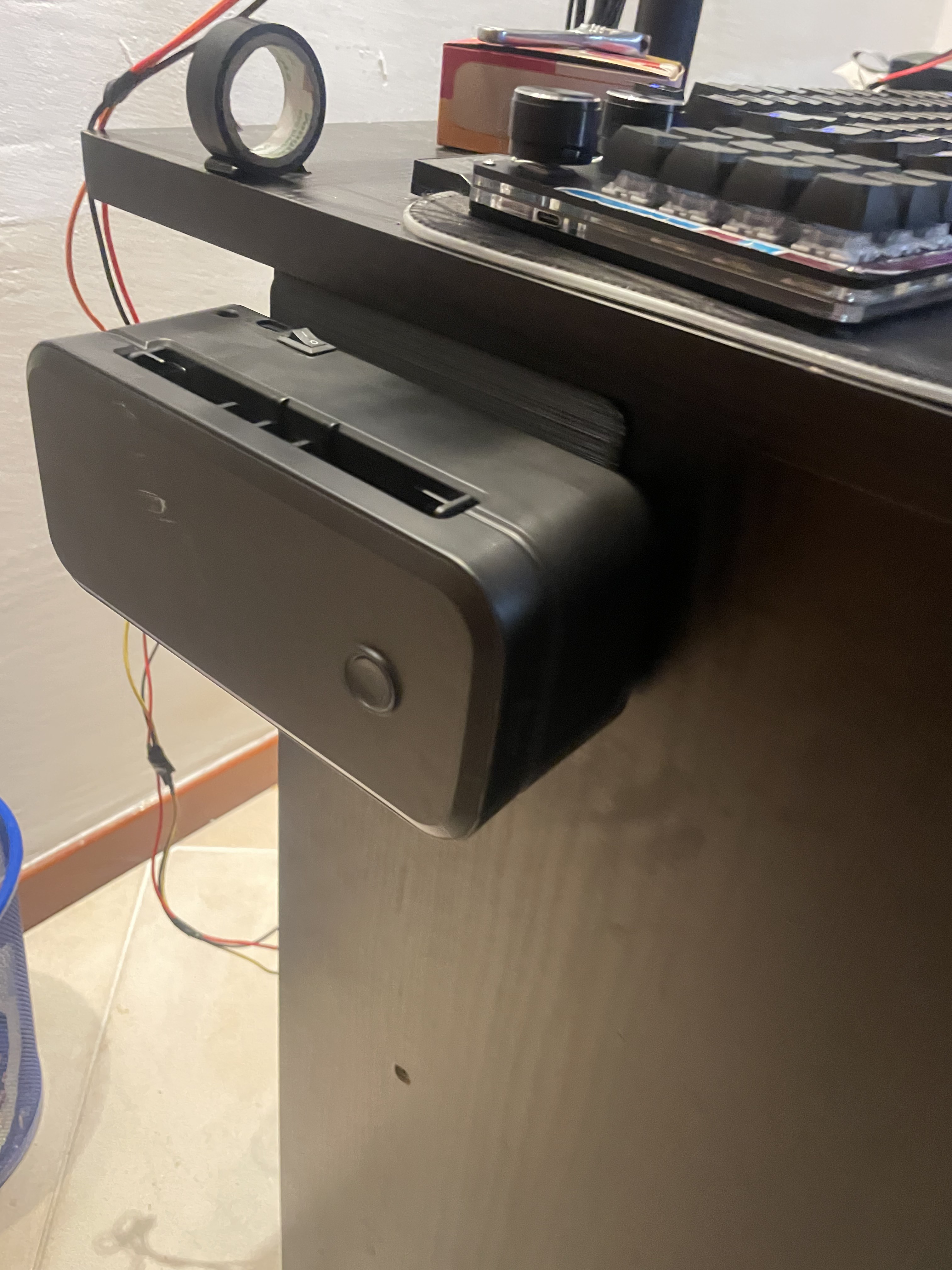 Universal Thermal Printer Side Mount - No Screws (Hot Glue / Tape)