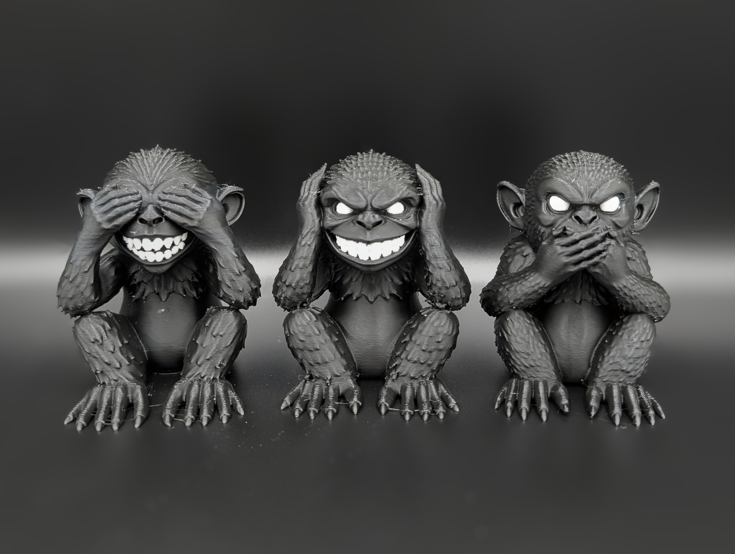 Three Wise Gremlins – Hear No Evil See No Evil Speak No Evil Figurine Set