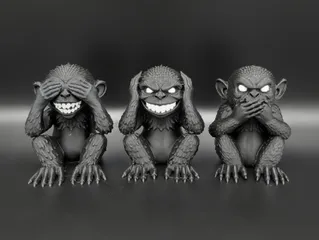 Three Wise Gremlins – Hear No Evil See No Evil Speak No Evil Figurine Set