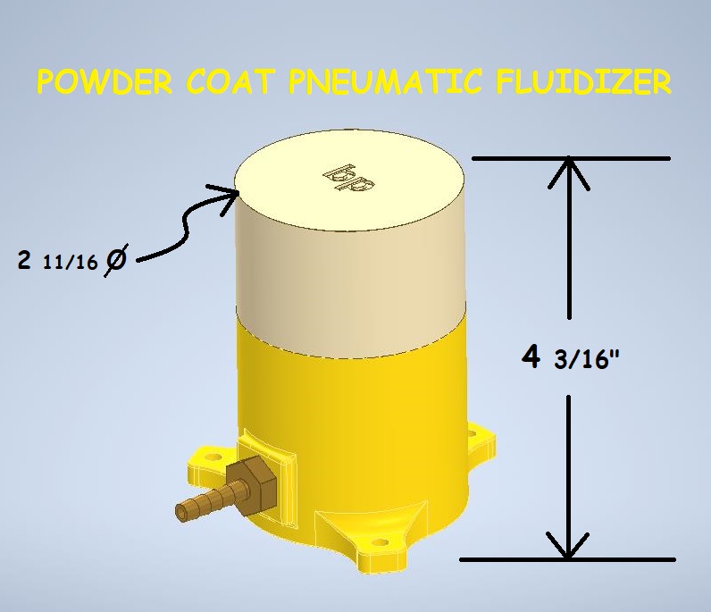 POWDER COAT PNEUMATIC FLUIDIZER