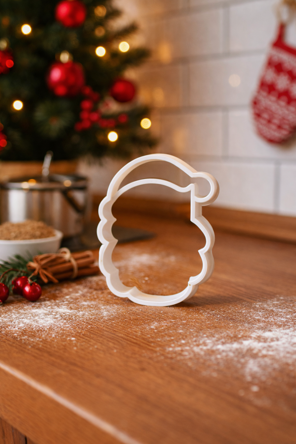 Christmas Santa Head Cookie Cutter