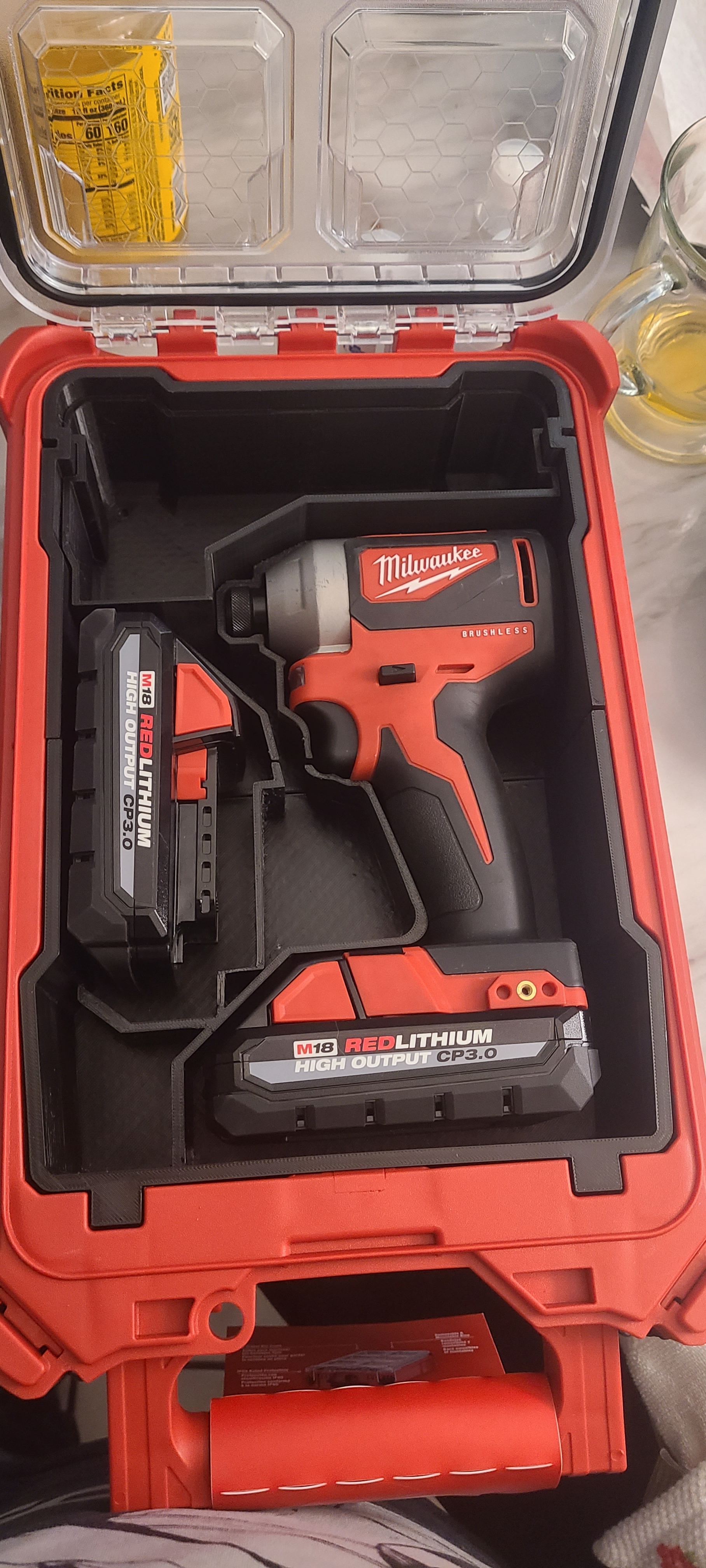 packout insert for Impact Driver Milwaukee
