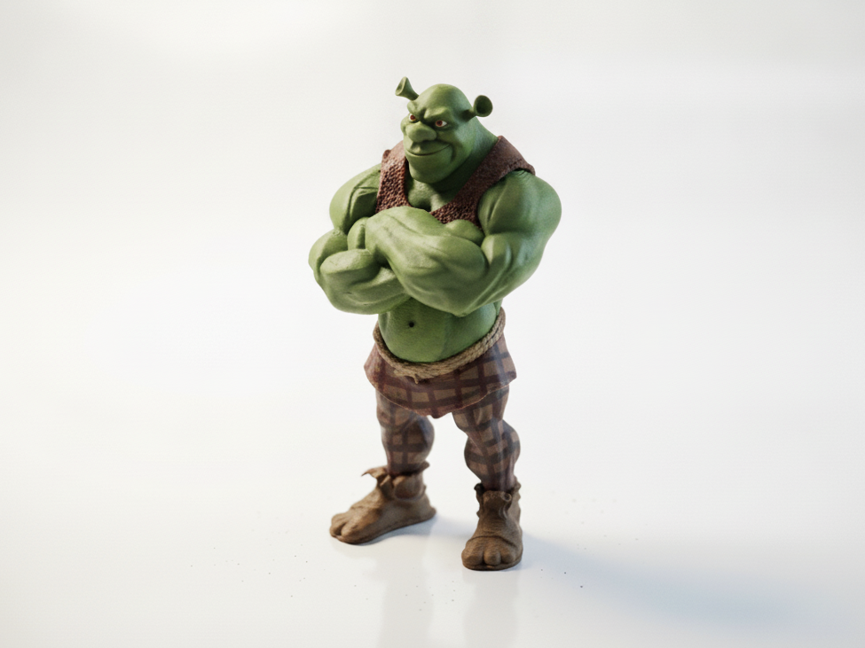 Buff Shrek Figurine Character Collectible 3D Printable