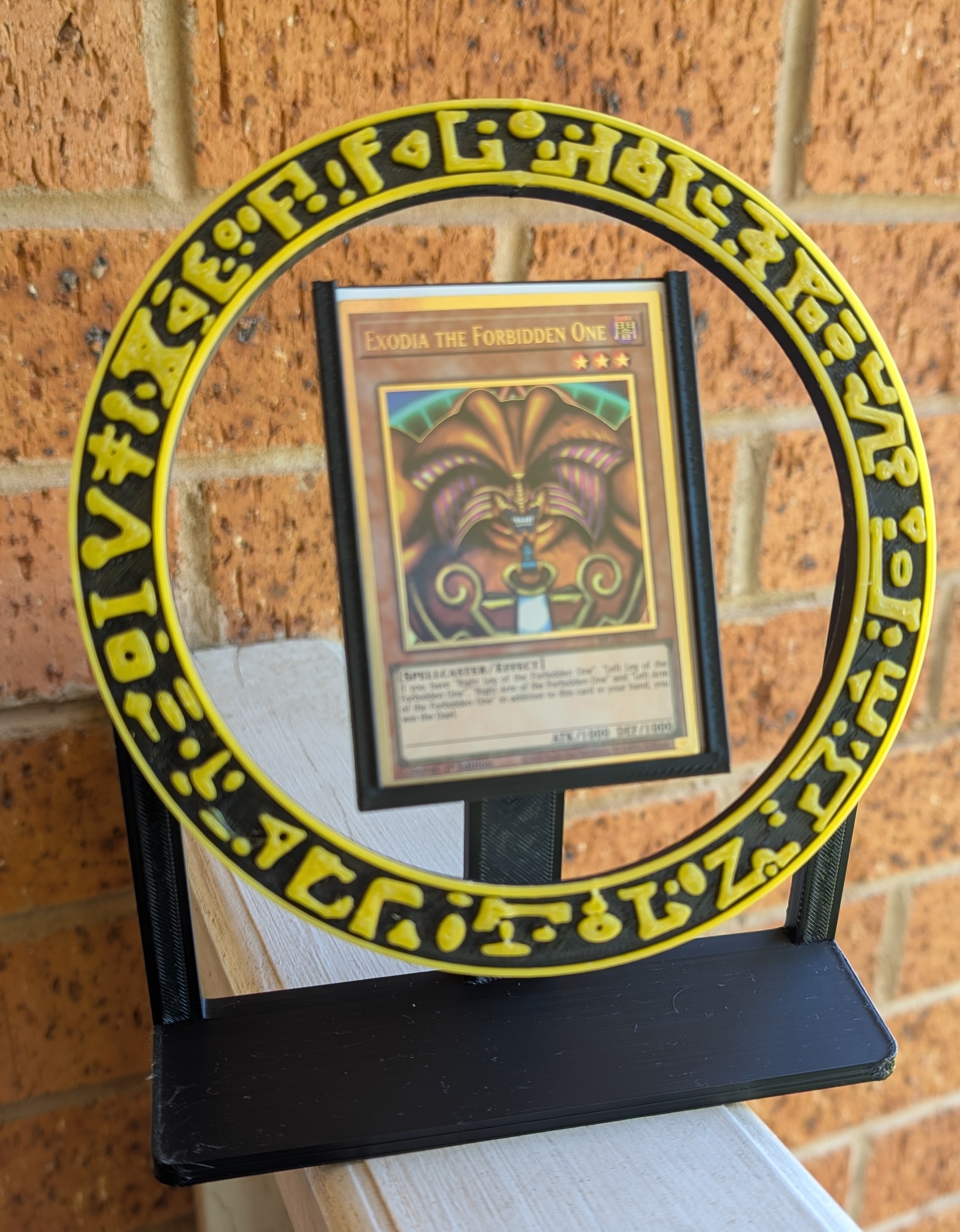 Modified parts for Spyral3d's "Dark Magician Card Display"