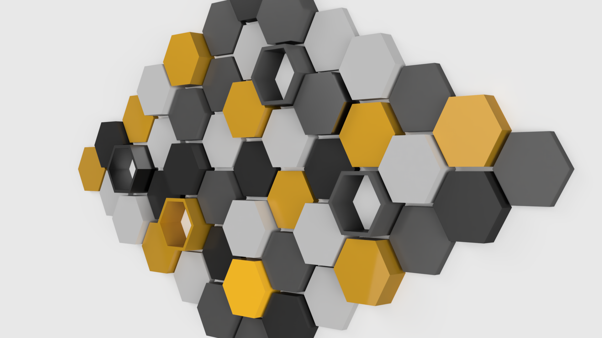 three-dimensional hexagonal wall frame — miniatura 2