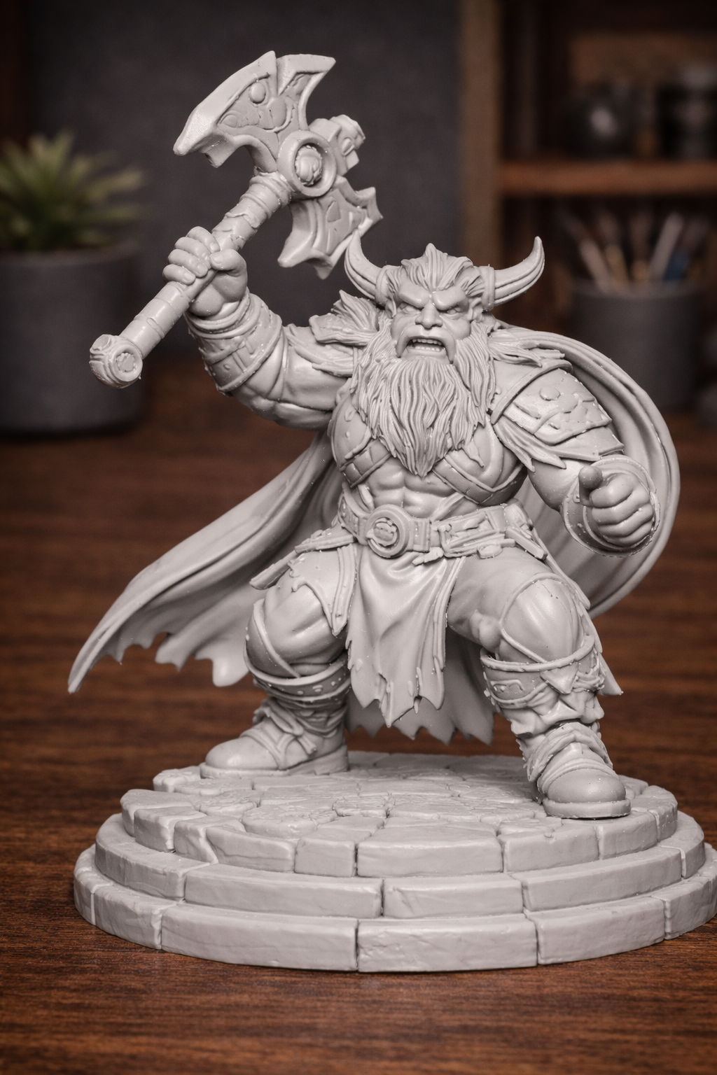 Dwarf Warrior – DnD Style Fantasy Dwarf with Hammer