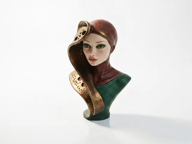 Lady Sculpture Elegant Female Bust 3D Printable