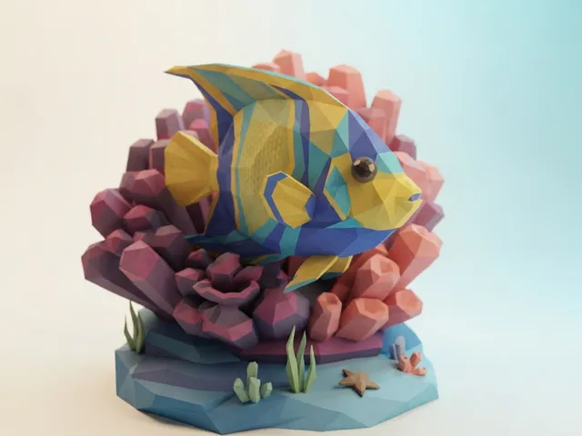 Low Poly Angelfish