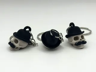 Hat Skull Keychain