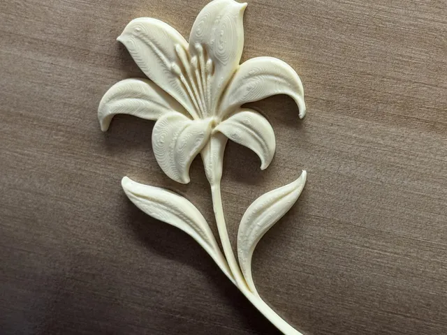 relief flower lily solo symbol model