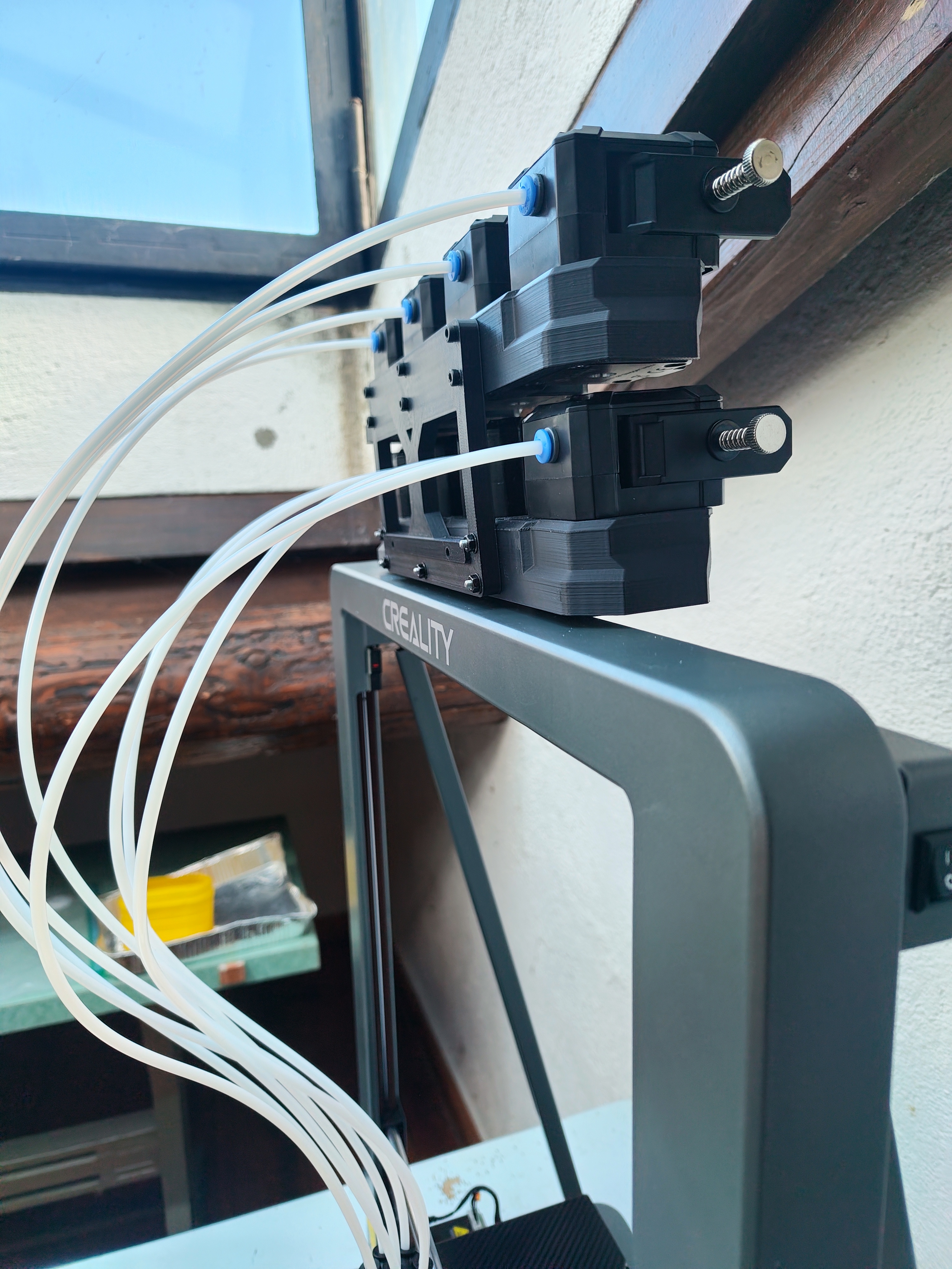 CoPrint CX-1 Extruder braket for Ender 3 V3 Plus with LED bar - Quick swap version