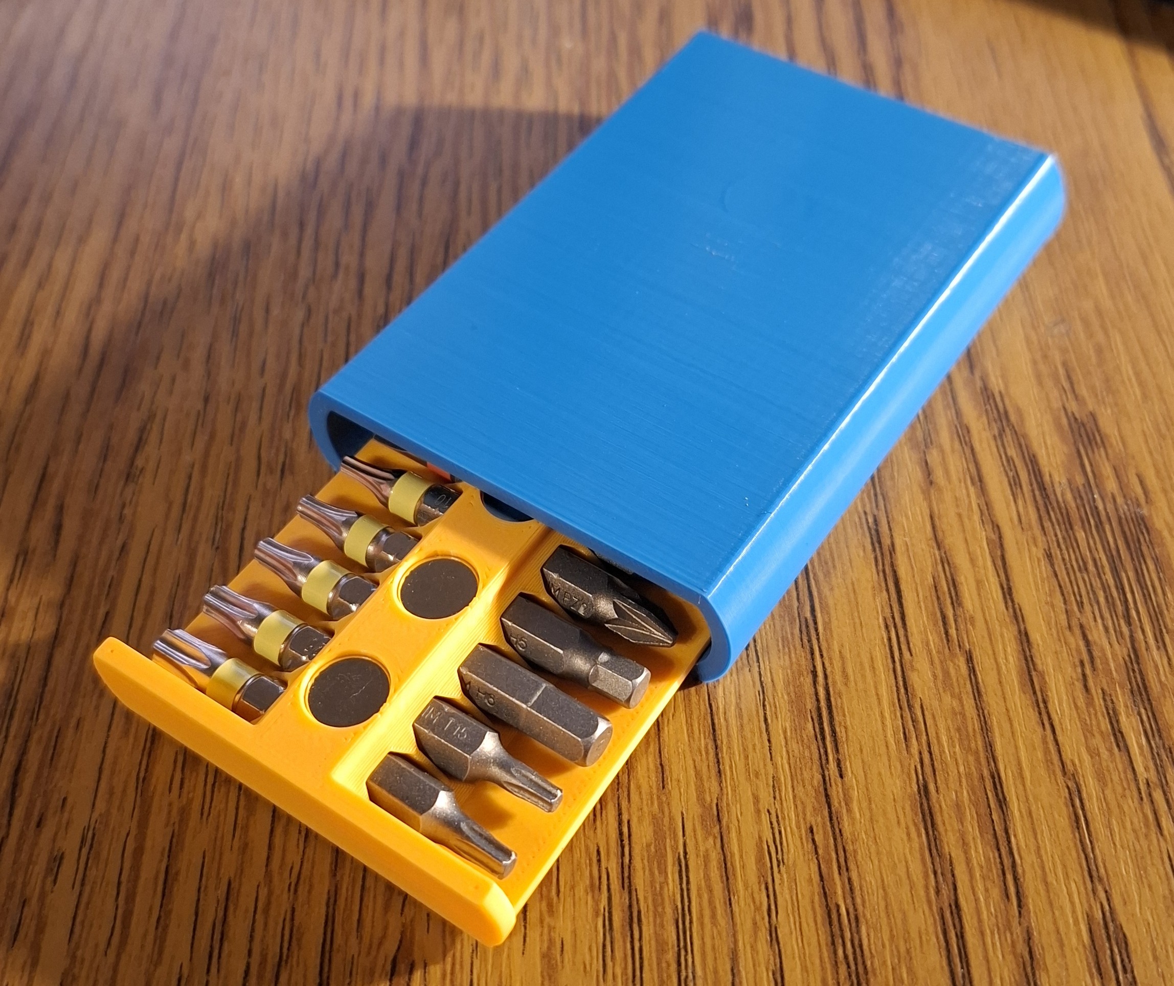 Bit holder case for 1/4" hex bits