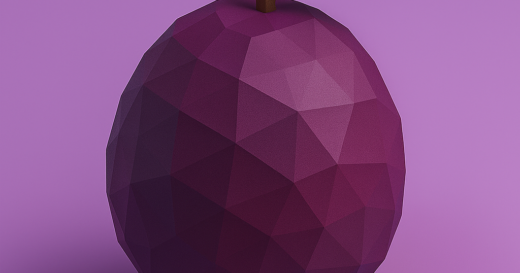 Low Poly Plum 3D Model by LowPolyFigures | Download free STL model | Printables.com - 3D model önizlemesi