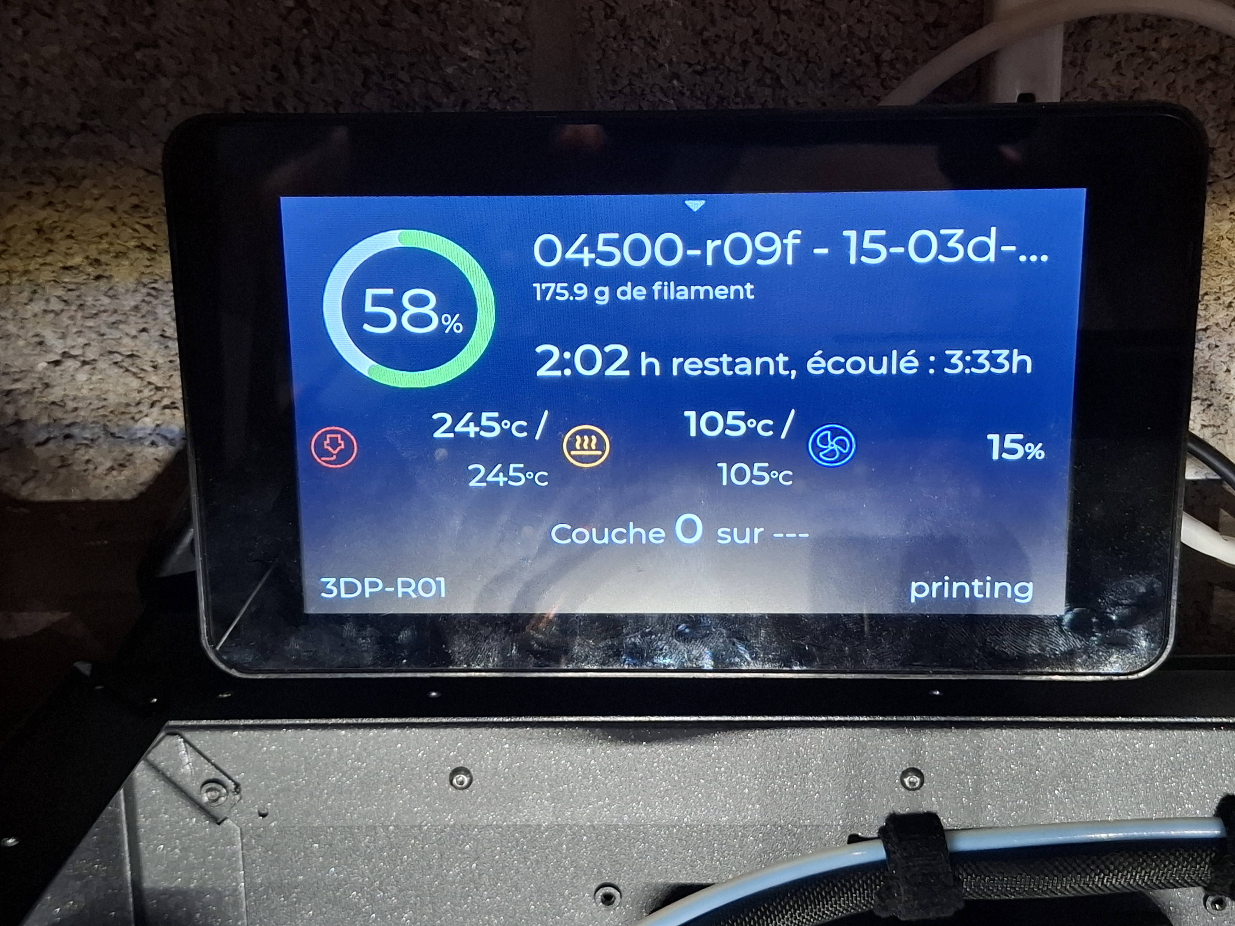 Mount for the official 7" Raspberry Pi Touchscreen Case on a Prusa CoreOne. Compatible with the PI3 and PI4 case.