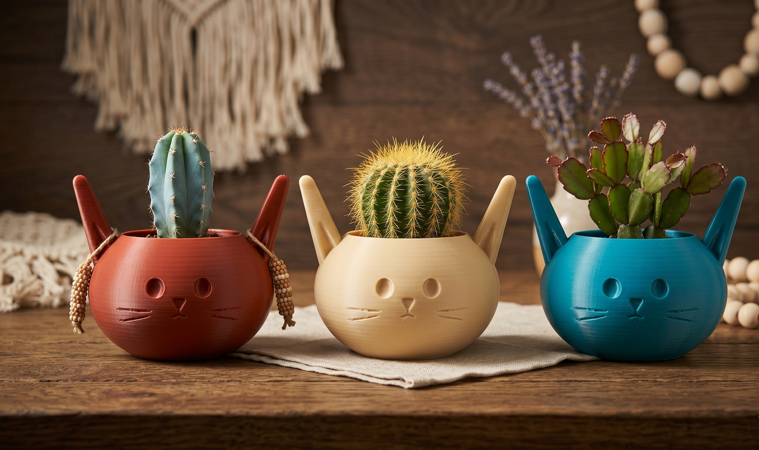 Minimalist Cream Bunny Planter