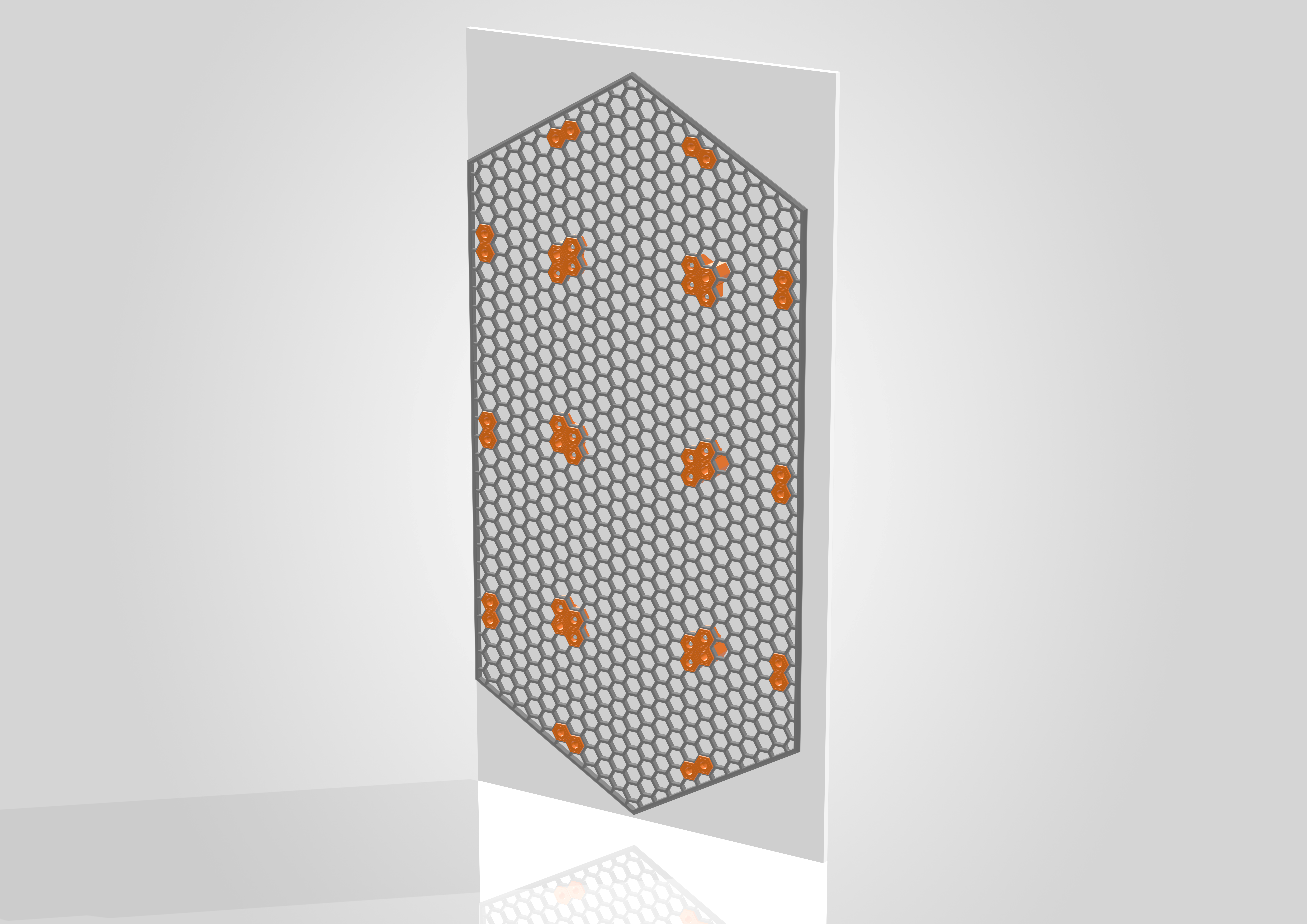 HSW Hexagon Pegboard with Border 3D model