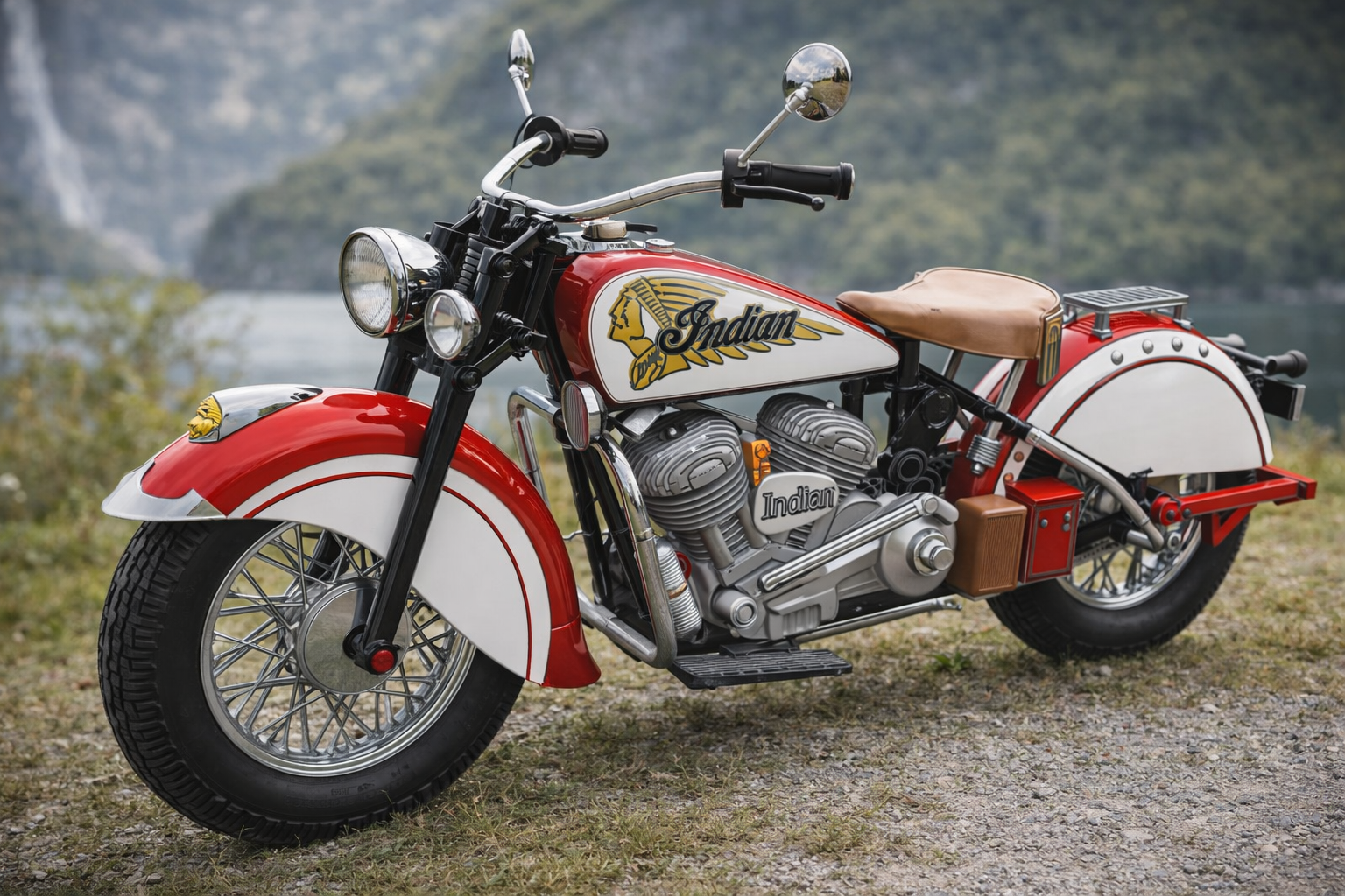 Indian Chief motorcycle year 1947 designer Ed van der Heijden.