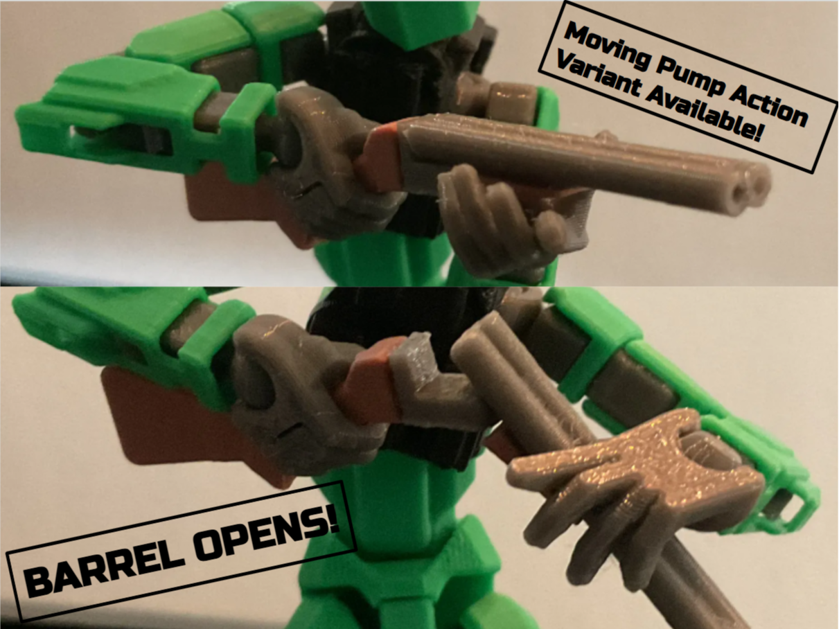 Multicolor Shotguns for Dummy 13 V1 (Barrel Opens, Pump Moves, Double Barrel/Pump Versions)