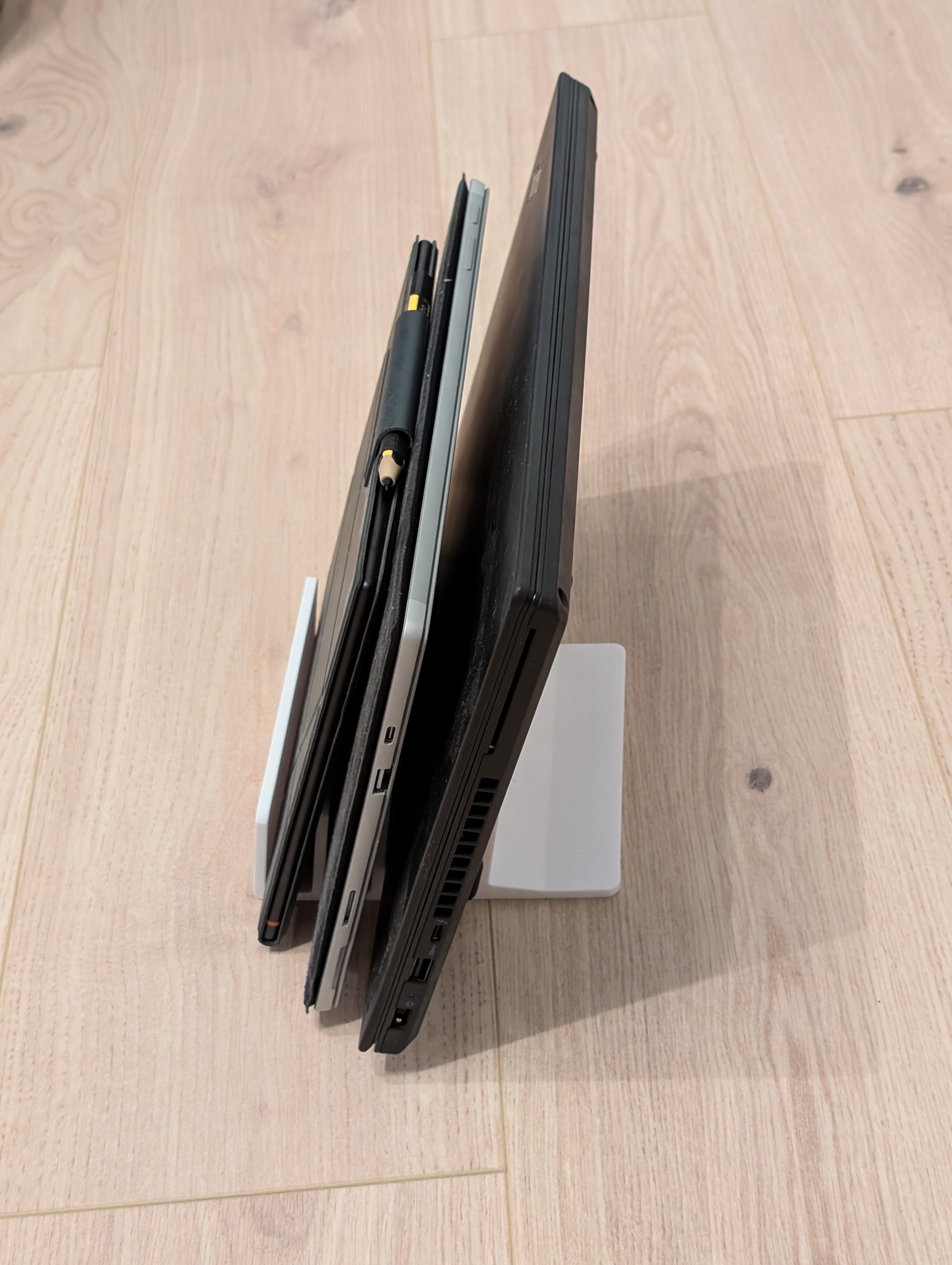 Triple Vertical Laptop and Tablet Stand