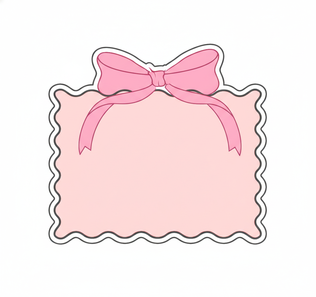 Bow Plaque Cookie Cutter