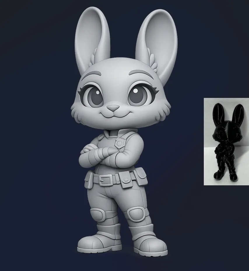 Chibi Judy Hopps (Zootopia) by Ninomalbinho | Download free STL