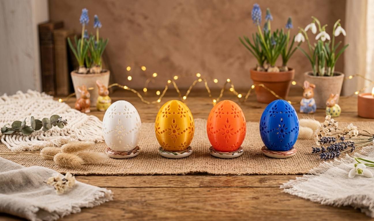 Easter decorative standing eggs 3D model
