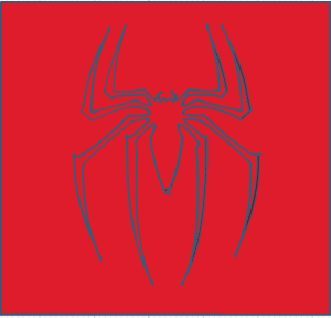 Simple embossed Spiderman logo