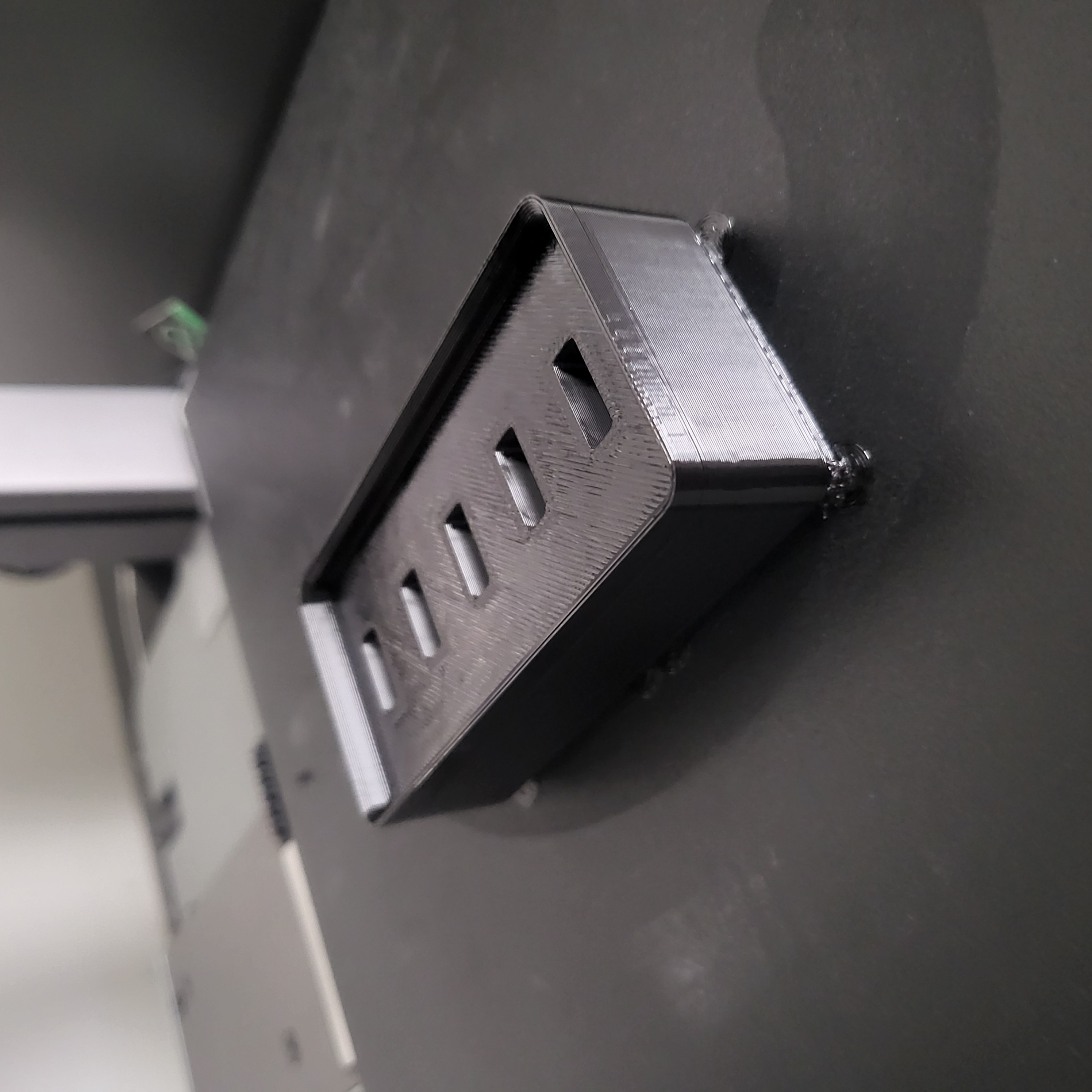 1x2x6 USB Holder (Shorter w/out Magnet holes) 3D model thumbnail