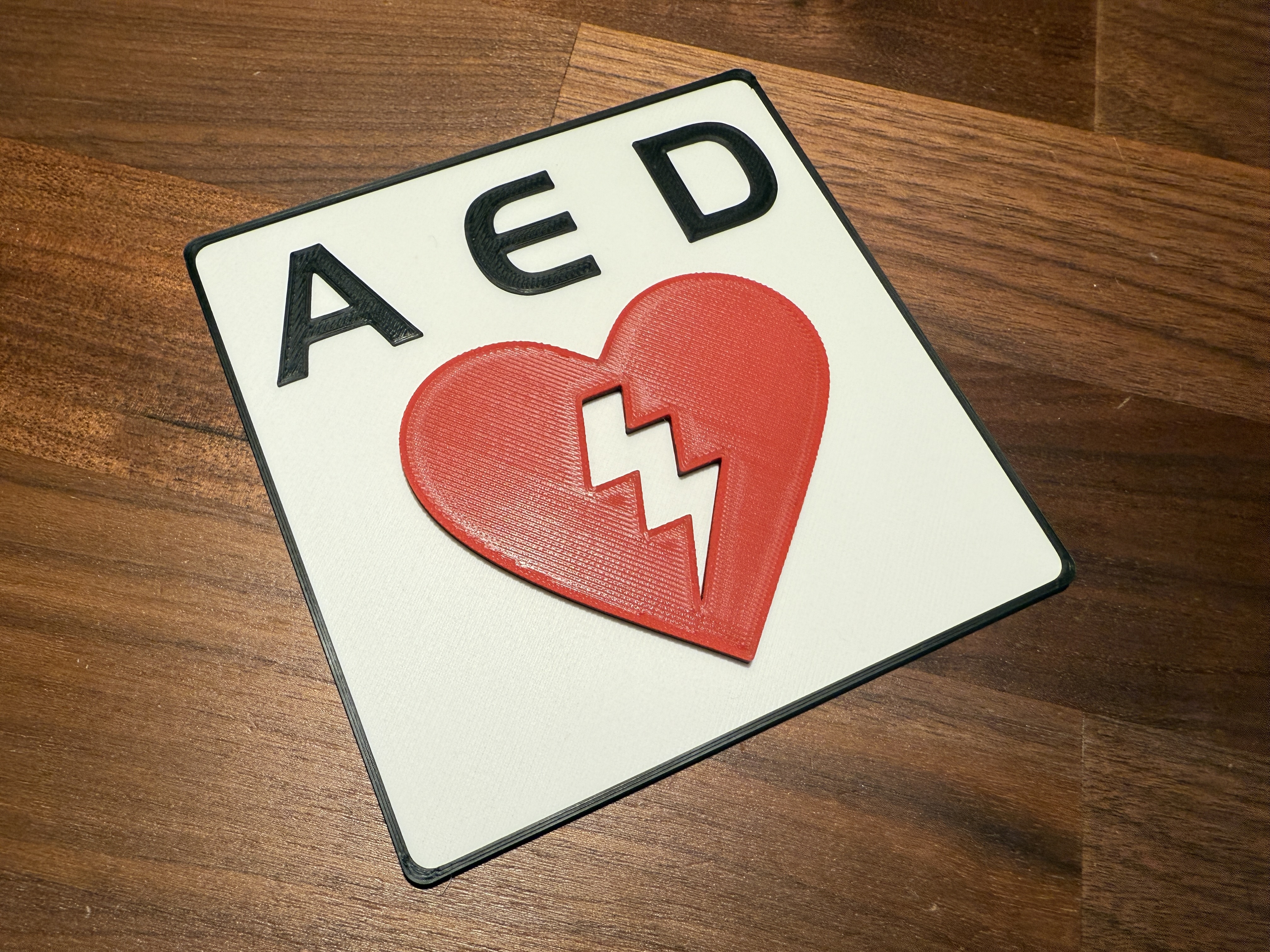 Automatic External Defibrillator (AED) Wall Placard