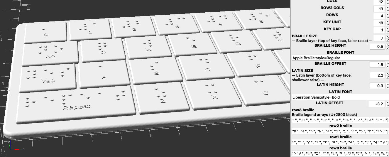 SPKeyboard: Deaf-Blind AAC "Keyboard" with braille - parametric — miniatura 4
