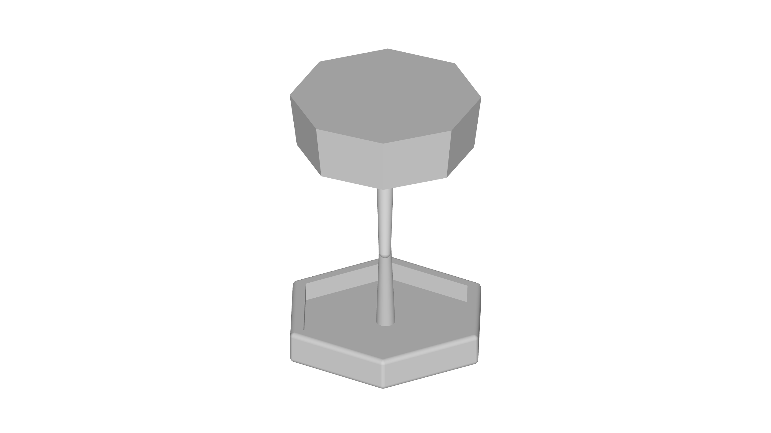 Minimalist Hexagonal LED Desk Lamp - Game Ready 3D Model