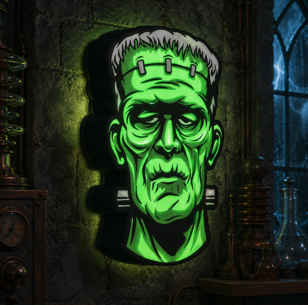 Frankenstein Monster Head LED Lightbox