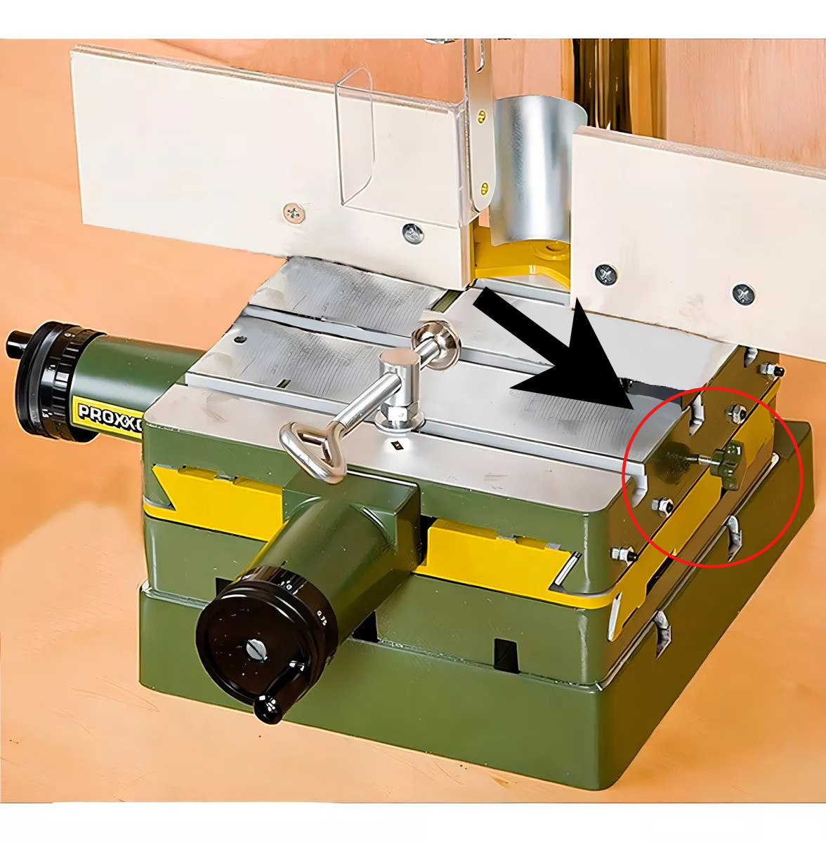 Molette (knob) pour vis de blocage de table croisée fraiseuse "Proxxon KT 150"
