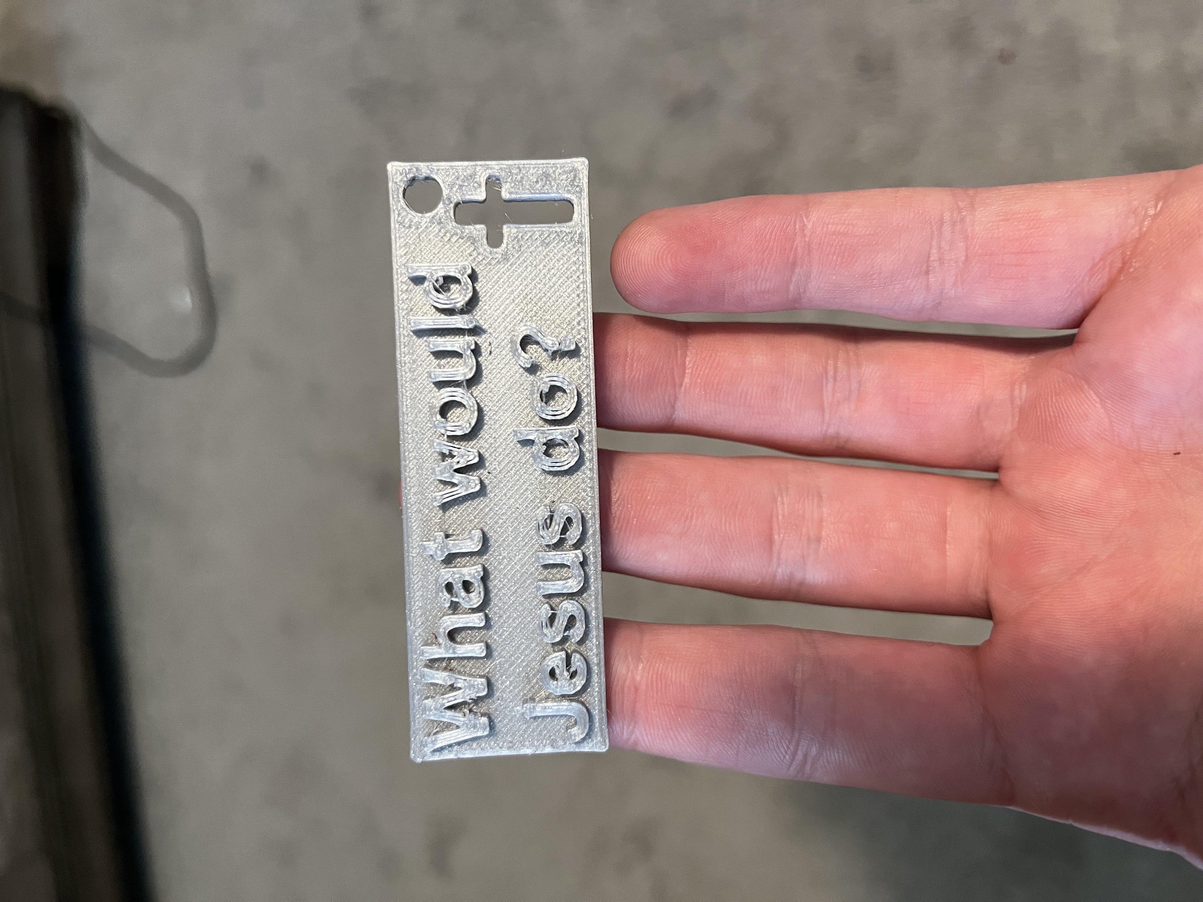 "What would Jesus do?" Keychain