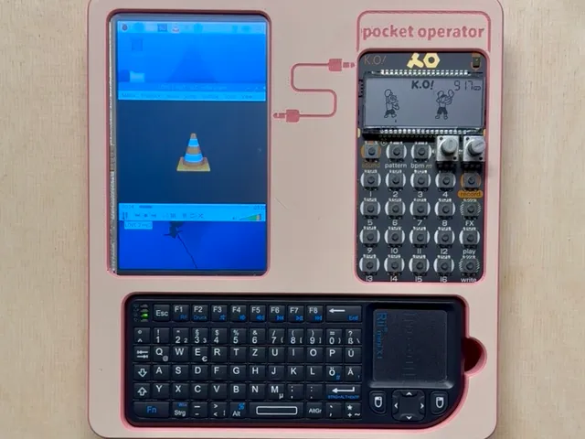 Pocket Operator PO-33 K.O! + Raspberry Pi Case for easy sampling on-the-go