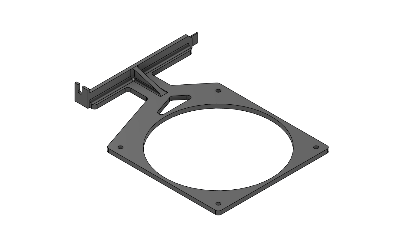 120 mm Fan Bracket on a PCIe Slot Cover (GPU Backplate Cooling) — STL ...
