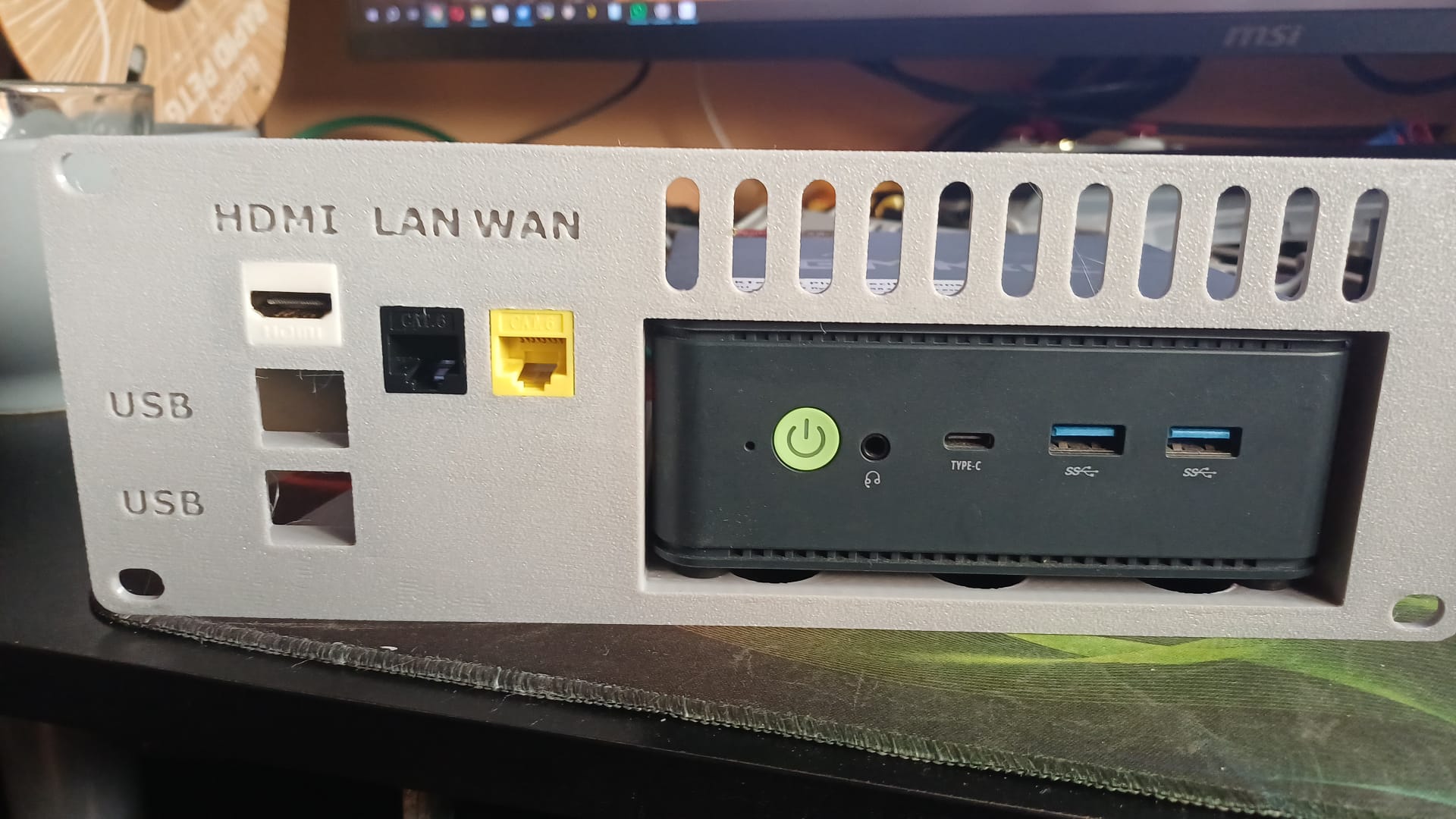 Minipc plate for rack 10"