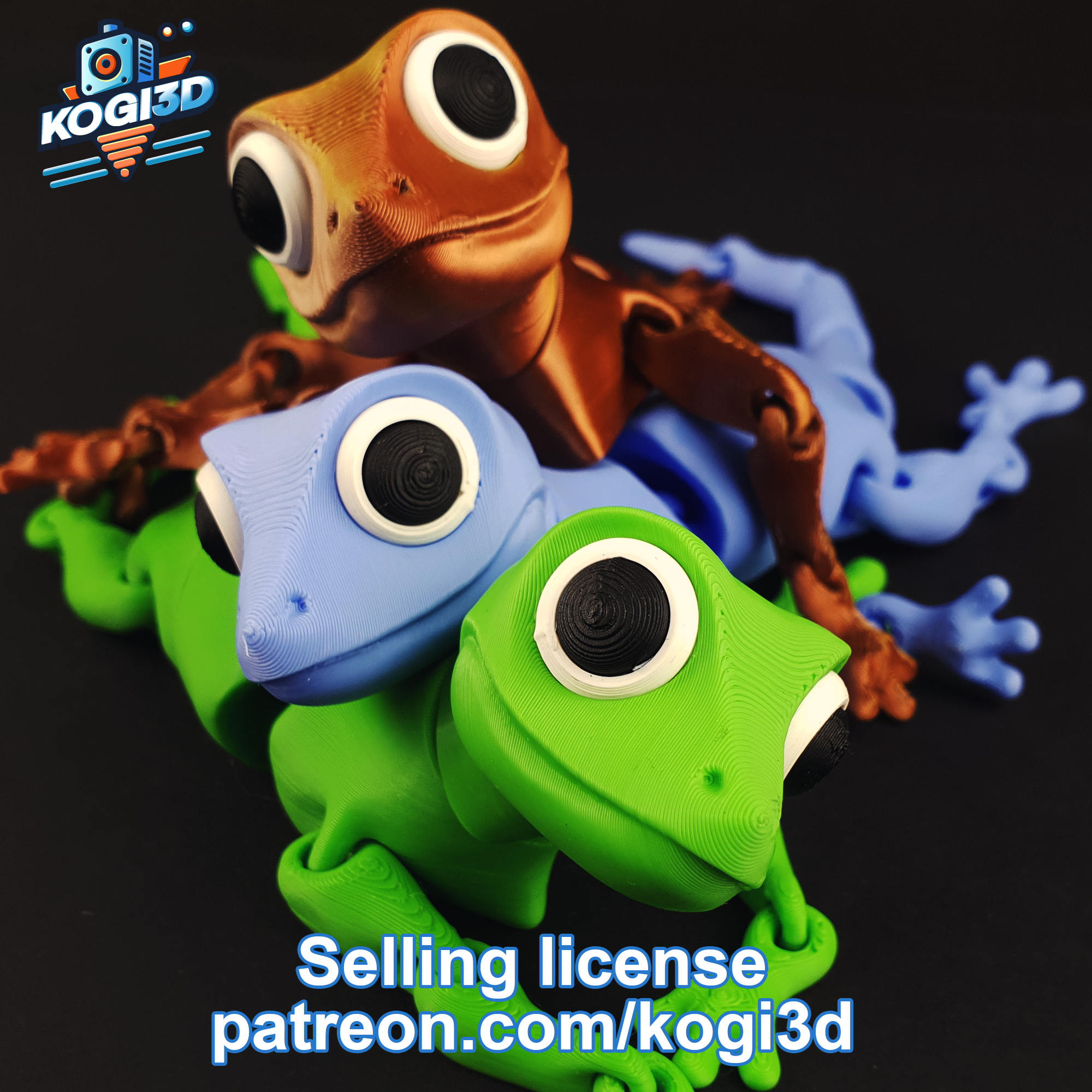 Miniatura 2 do modelo 3D Articulated Flexi Lizard Model