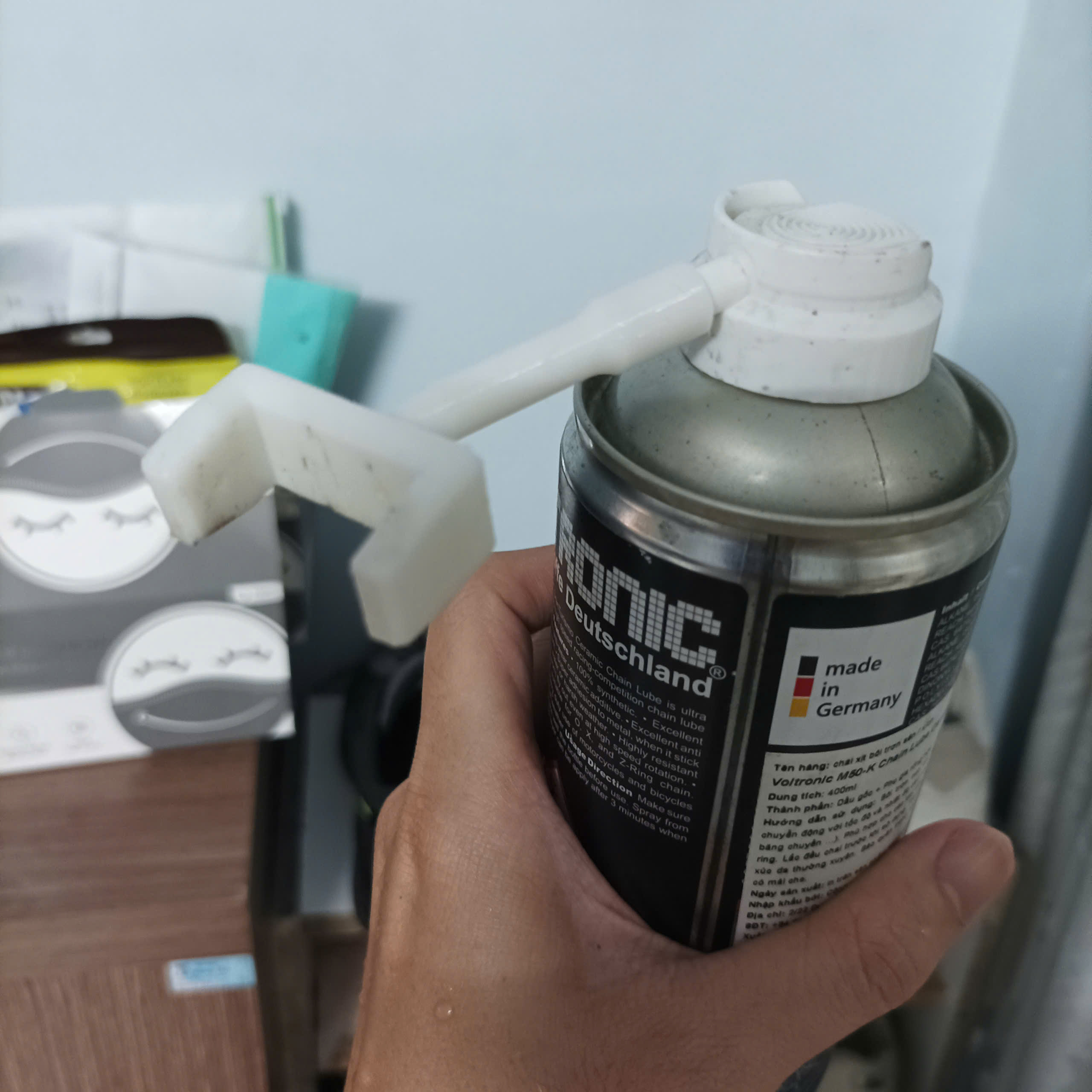 Chain lube spray head for Voltronic M50