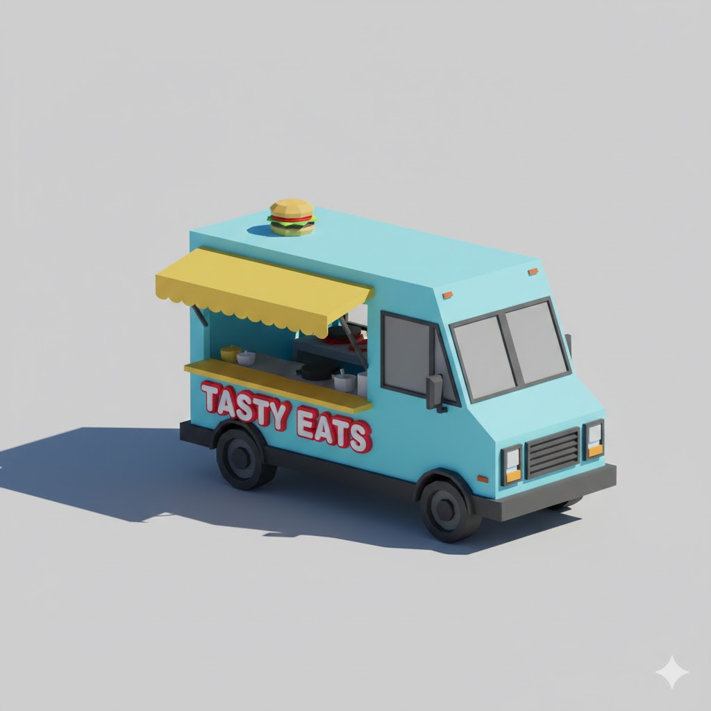 Low Poly Food Truck