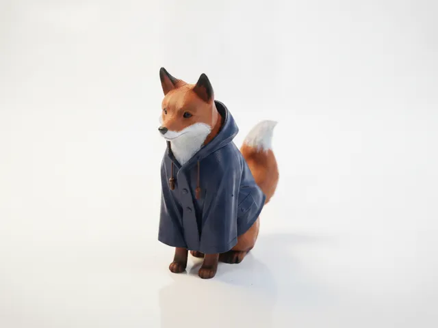 Dog In Jacket Figurine Animal 3D Printable