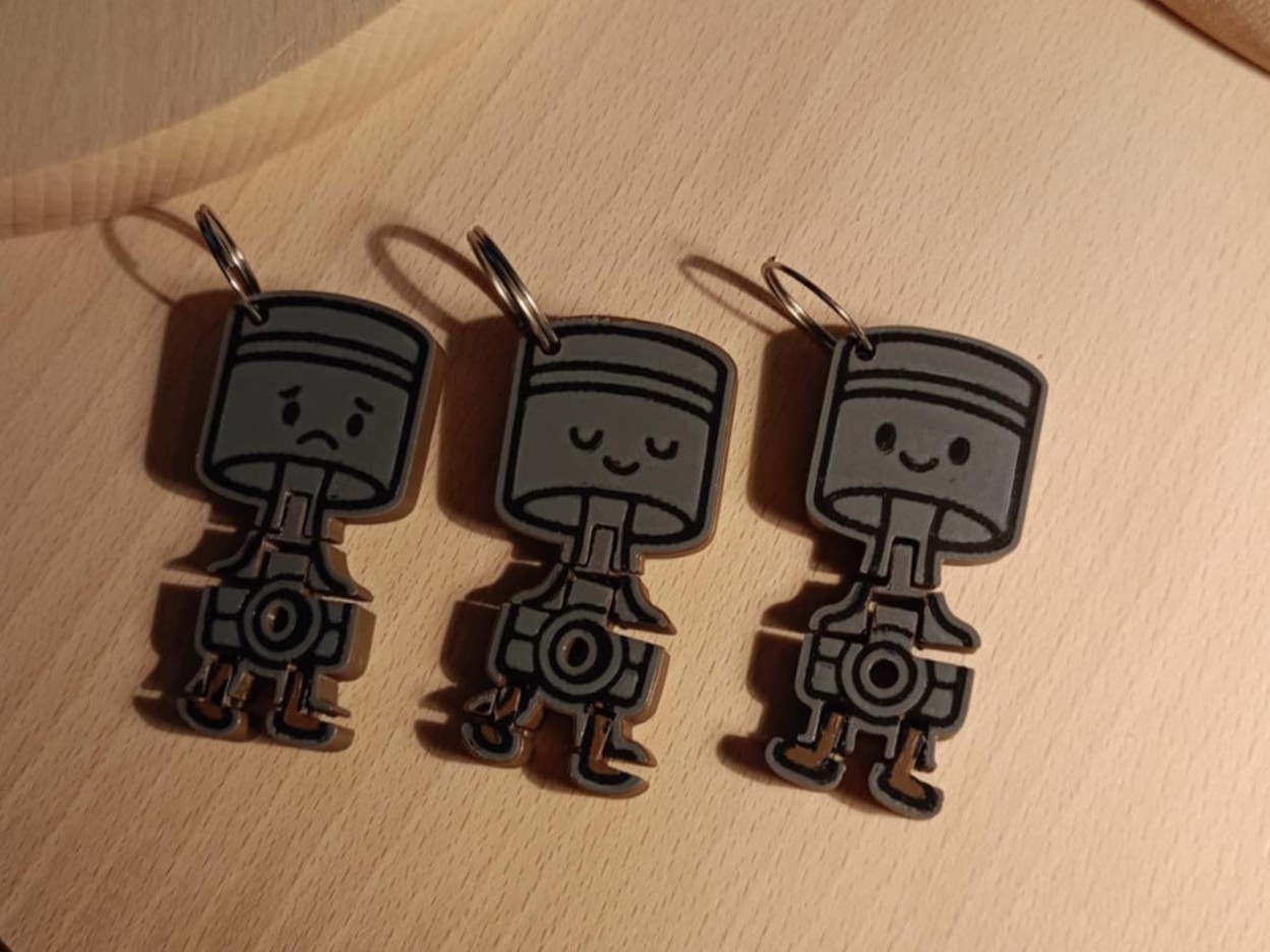 Flexi Piston Keychain