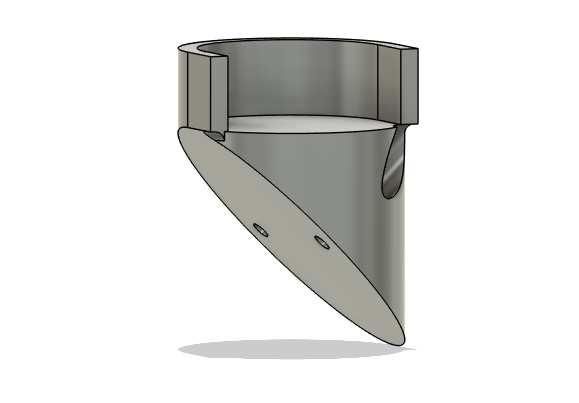 Closet Rod End for 1-1/4" coat rod with walls at a 45 degree angle