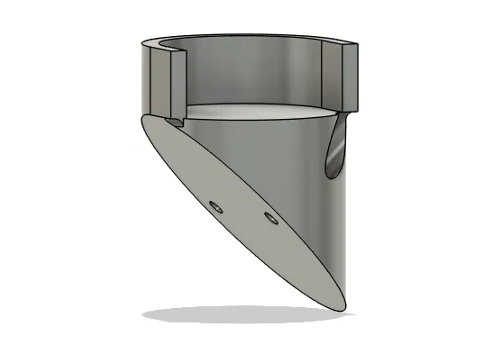 Closet Rod End for 1-1/4" coat rod with walls at a 45 degree angle