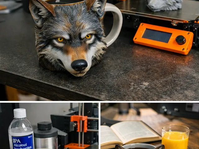Wolf Head Mug – Artistic Ceramic Drinkware 3D Printable Model (OBJ, STL, FBX, GLTF, BLEND, DAE, PLY, 3MF)