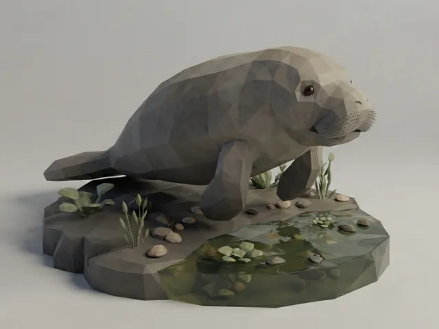 Low Poly Manatee