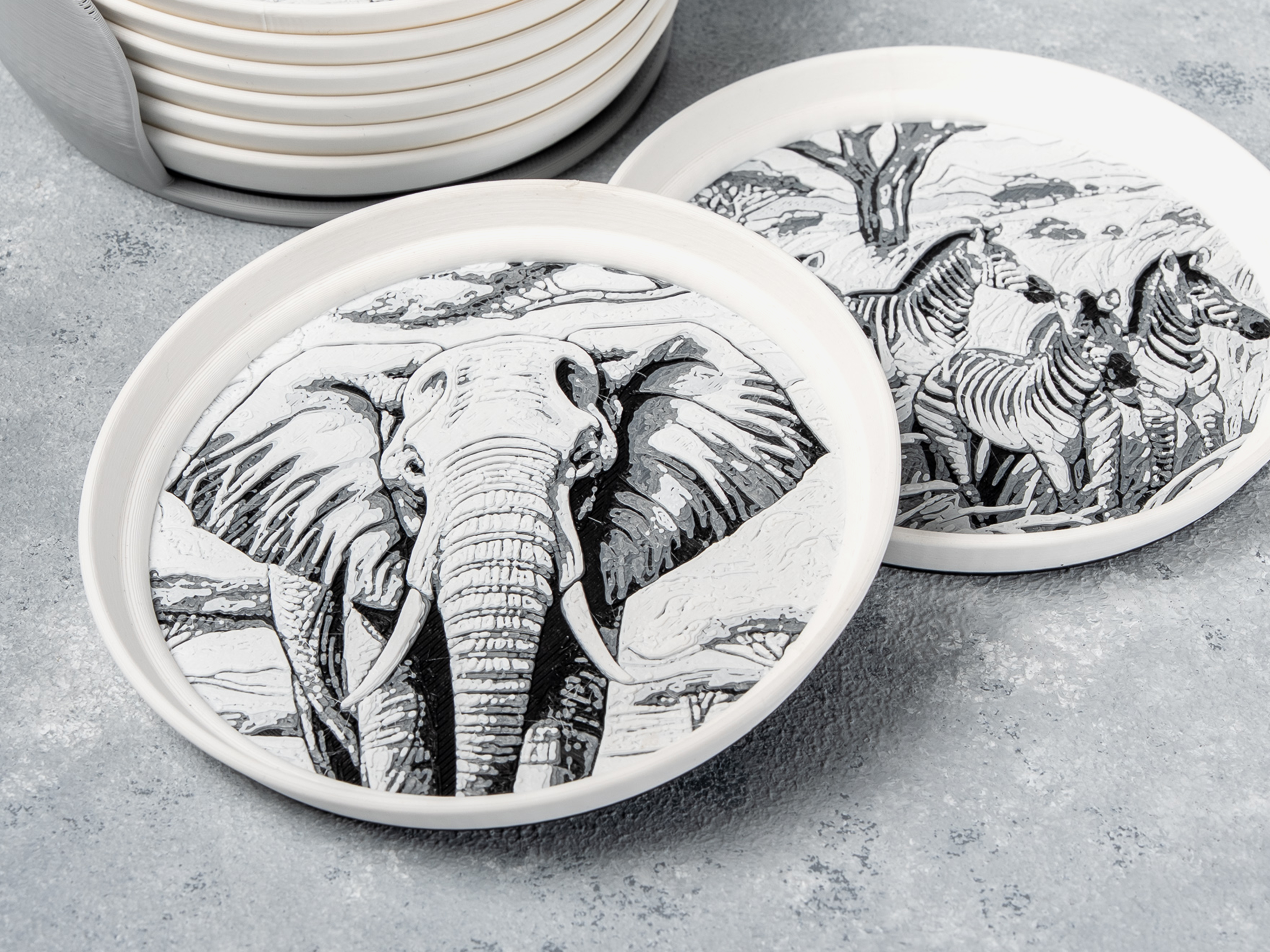 Savanna Wildlife Stackable Coasters