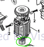 STIHL FSE 52 MOTOR GEAR (ШЕСТЕРНЯ ЭЛЕКТРОДВИГАТЕЛЯ)