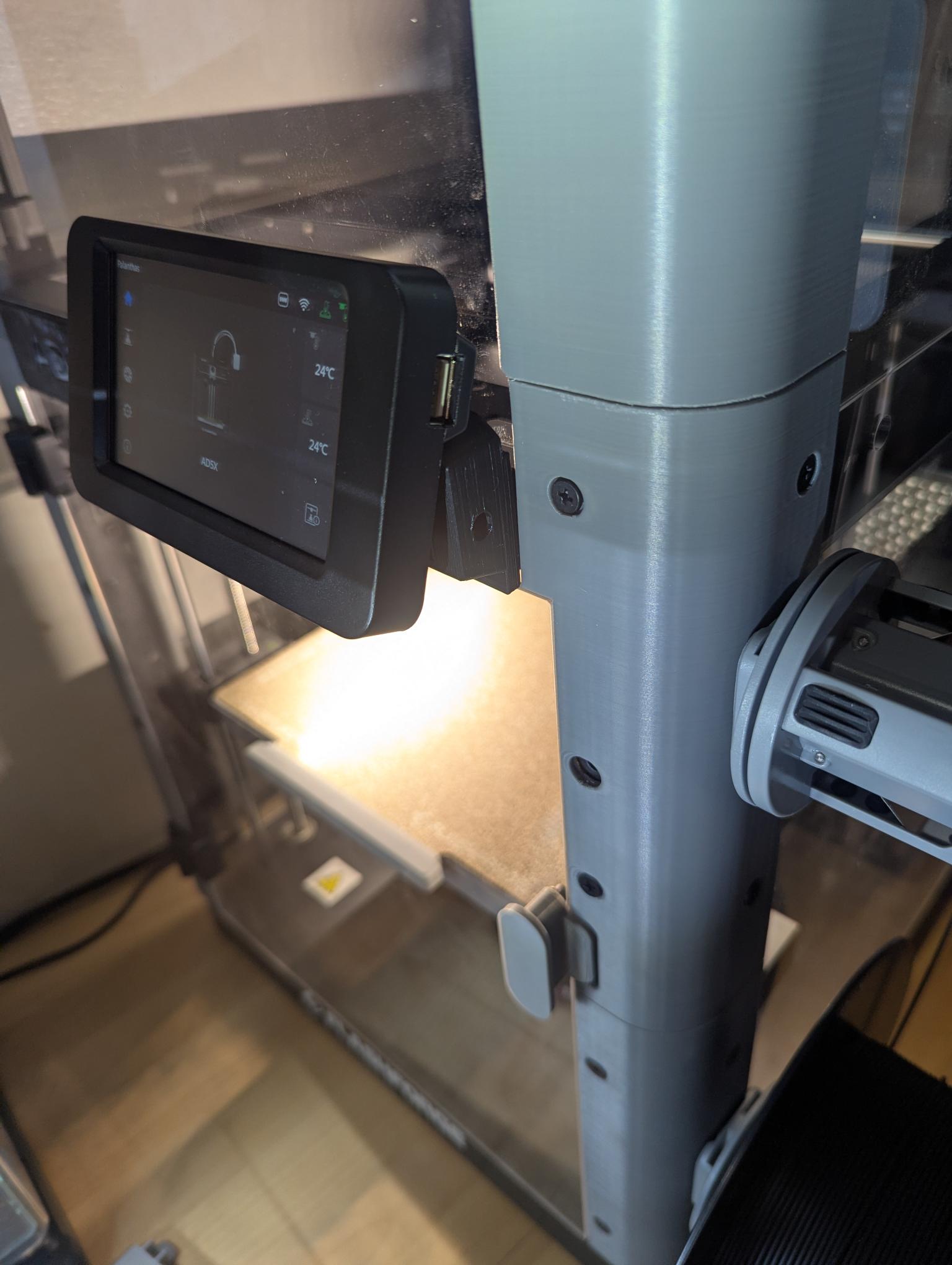 AD5X Enclosure LCD mount with screw in attachment and Switch location. 3D model thumbnail